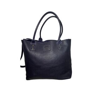 Will Leather Goods Large Leather Tote Purple Pebbled Work Laptop Bag Boho